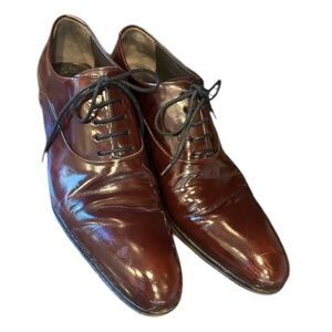 LODING men’s size 10, Oxford, Burgundy, Brown color, excellent condition